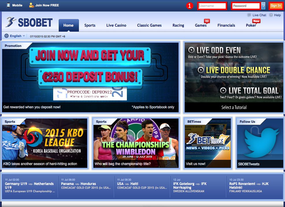 sbobet online